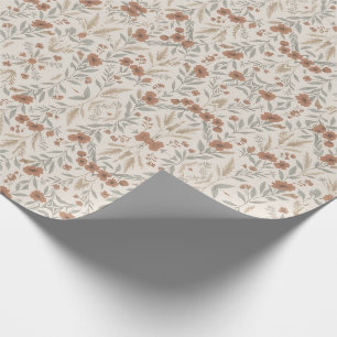 Papel De Presente Flores Rústicas no Dia das Mães