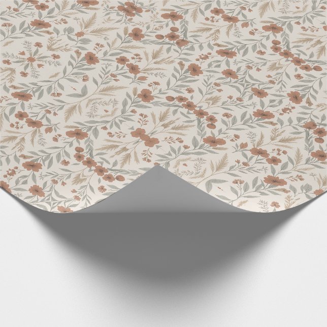 Papel De Presente Flores Rústicas no Dia das Mães (Ponta)