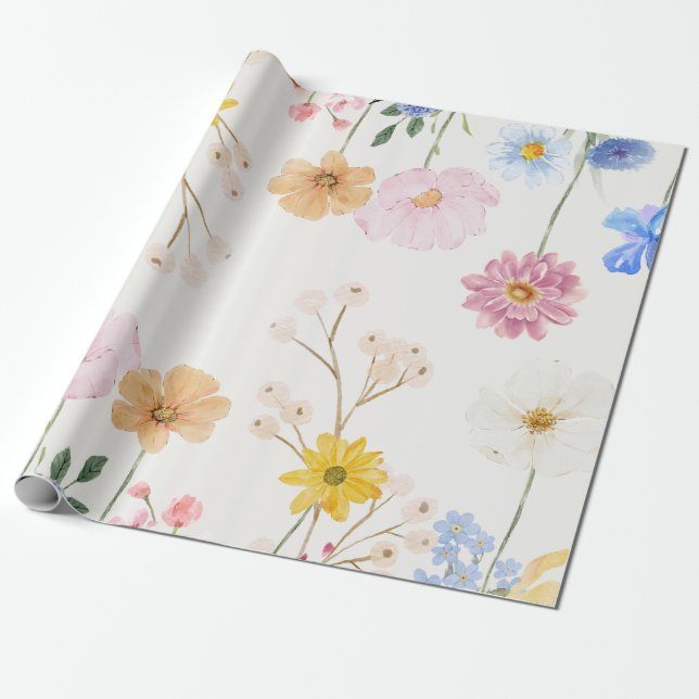 Papel De Presente Flores Sanguíneas (Desenrolado)