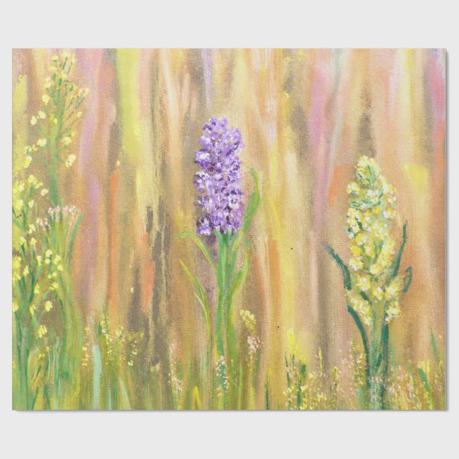 Papel De Presente Flores Silvestres Pastel da Floresta (Aberto)