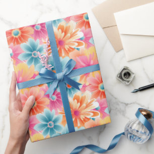 Papel De Presente Flores Tropicais Bloomias Brilhantes Flores de Ver