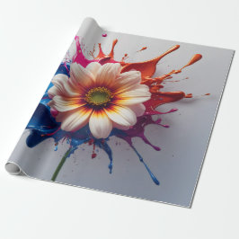 Papel De Presente Florescer Espalhado