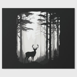 Papel De Presente Floresta de Cervos Vida Selvagem