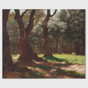 Papel De Presente Floresta de Oliveiras em Cap Saint Martin