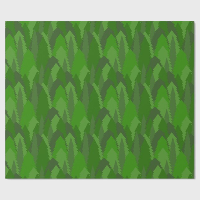 Papel De Presente Floresta de Pinheiros (Aberto)