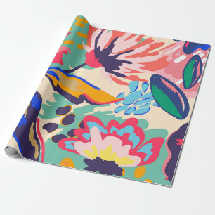 Papel De Presente Floresta e rosas