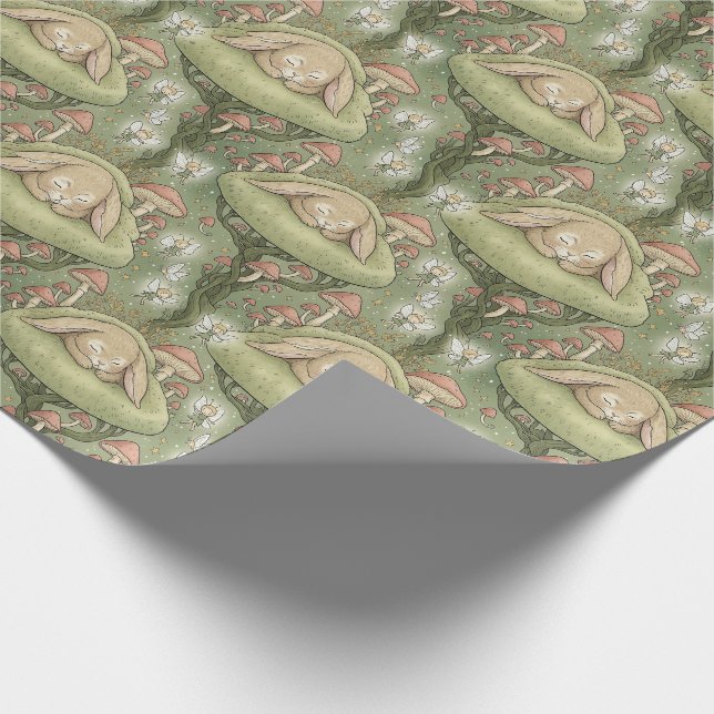 Papel De Presente Floresta encantada coelho sonolento (Ponta)