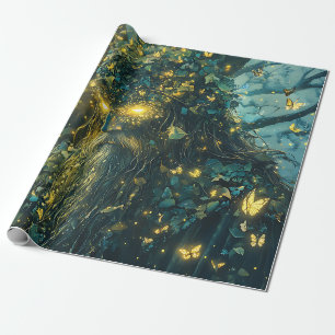 Papel De Presente Floresta Encantada da Deusa Borboleta (8)