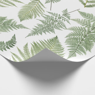 Papel De Presente Floresta Fern Fronds Vintage Greenery Botânica