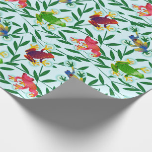 Papel De Presente Floresta húmida tropical de bambu dos sapos