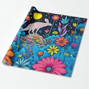 Papel De Presente Floresta Sonhadora Noturna