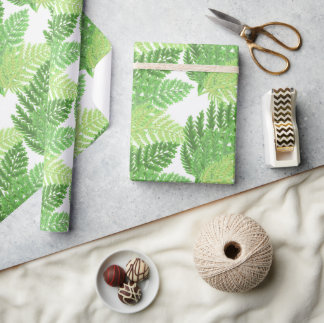 Papel De Presente Floresta verde de samambaias da floresta