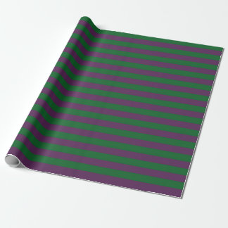 Papel De Presente Floresta Verde e Roxos