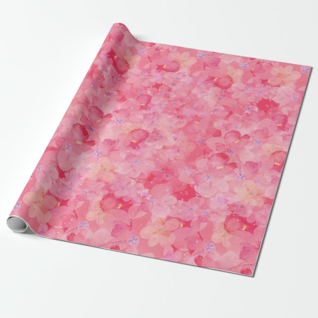Papel De Presente Florestas de Aquarela (Desenrolado)