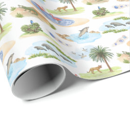 Papel De Presente Florida Toile (Original Colors)