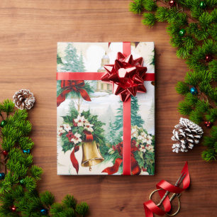 Papel De Presente Flower de Fita de Fita de Fitas de Natal