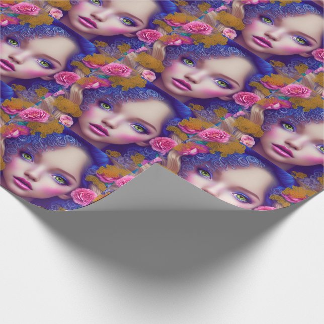 Papel De Presente Flower Girl Princess Inspirada na Cultura Ucranian (Ponta)