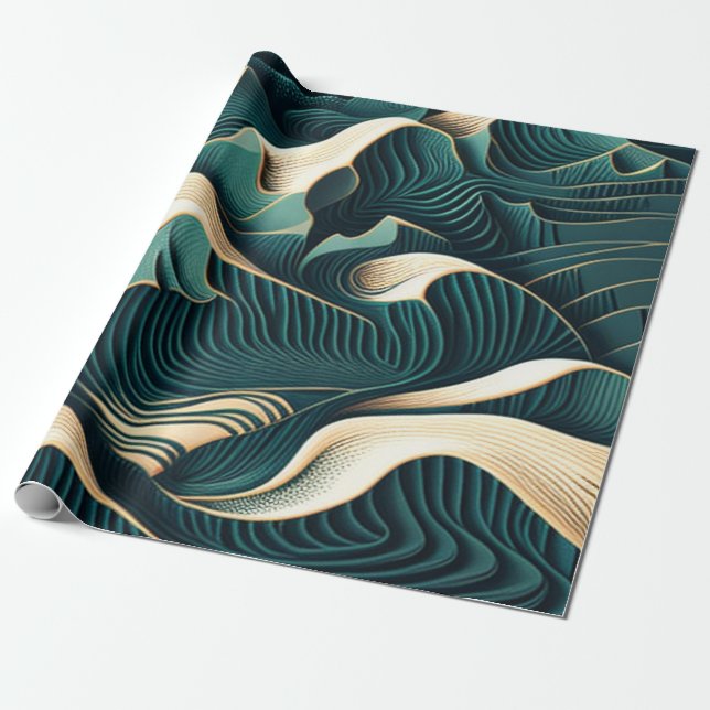 Papel De Presente Flowing Harmony (Desenrolado)