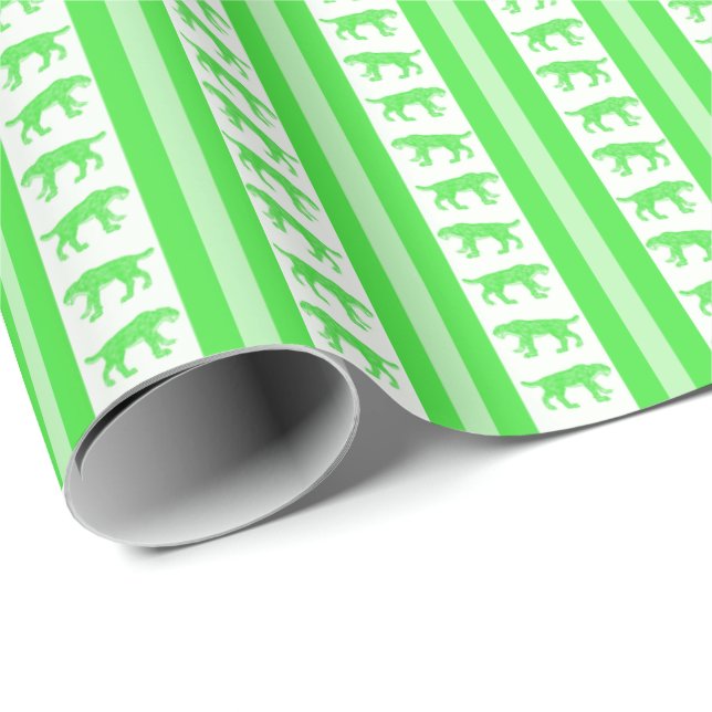 Papel De Presente Fluorescent Saber-toothed Tiger Stripe (Ponta do rolo)