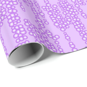 Papel De Presente Fluxo de bolhas, tons de lavanda