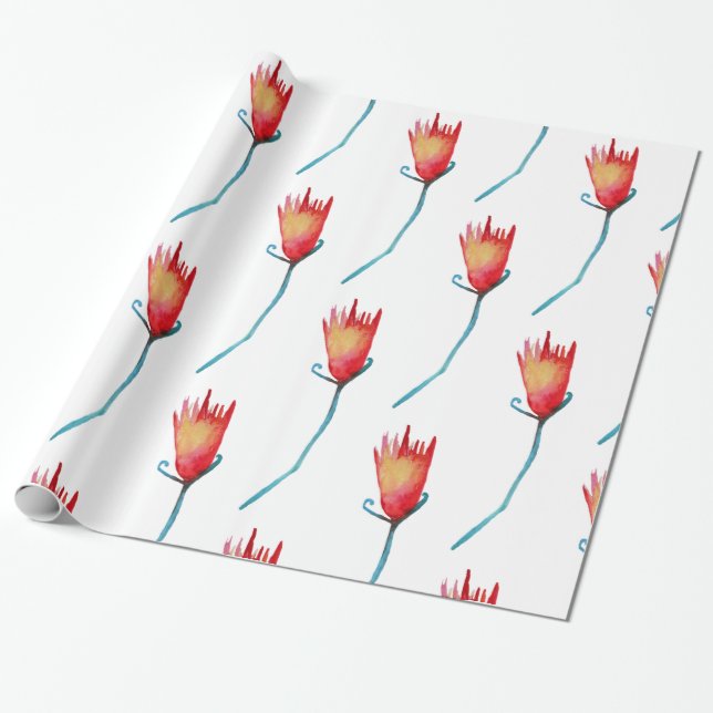 Papel De Presente Fluxo de Cores de Água Personalizado (Desenrolado)