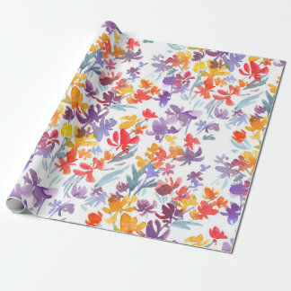 Papel De Presente Fluxo sem descontinuidades das flores de Verão de 
