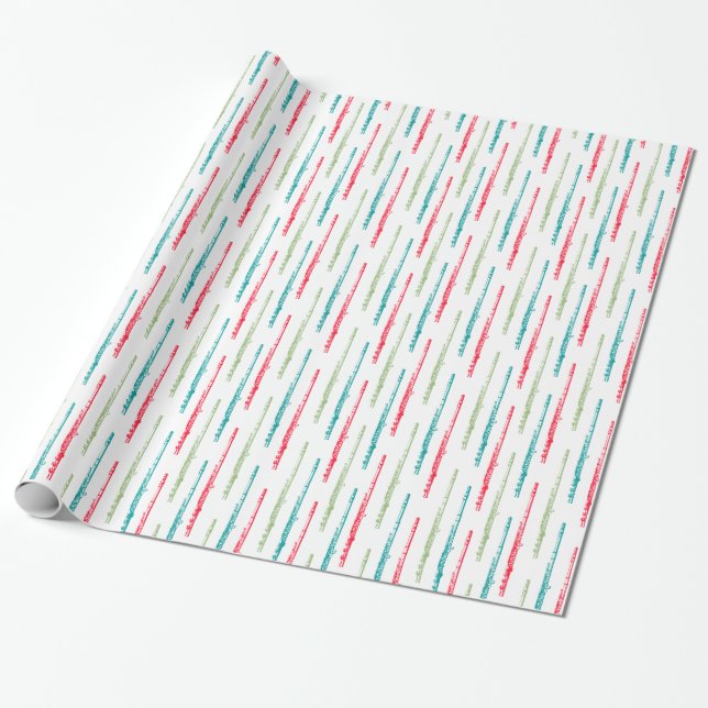 Papel De Presente Fluxos com várias cores (Desenrolado)