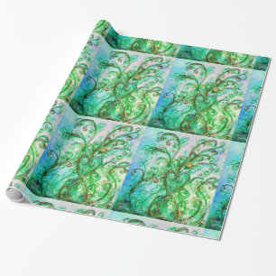 Papel De Presente FLUXOS WHIMSICAL azul-claro branco