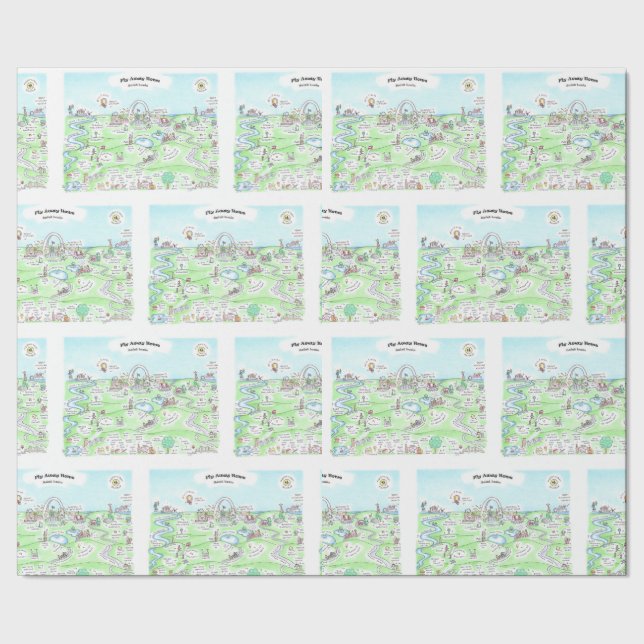 Papel De Presente Fly Out Home Gift Wrap (Barra)