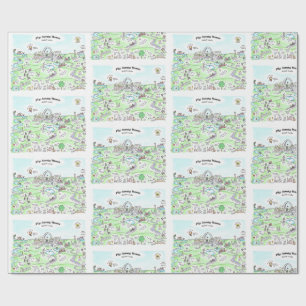 Papel De Presente Fly Out Home Gift Wrap