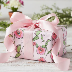 Papel De Presente Flytrapping de Vênus Rosa, Bonito, Preso no Seu Am