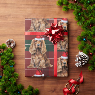 Papel De Presente Fofinho Cocker Spaniel Divertido Presente de Natal