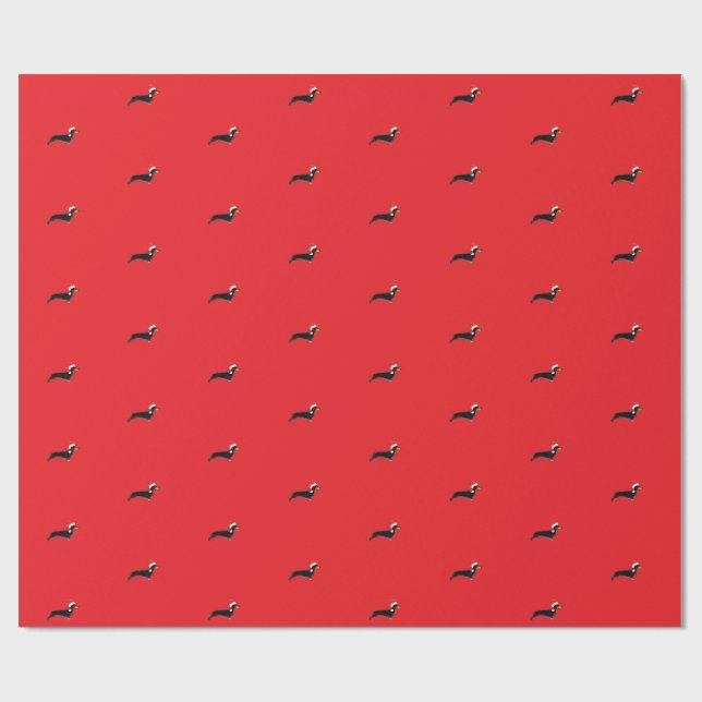 Papel De Presente fofo dachshund de natal (Aberto)