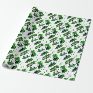 Papel De Presente fofo Panda Cartoon