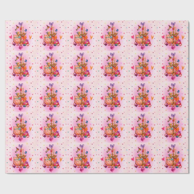 Papel De Presente Fofo Pastel (Aberto)