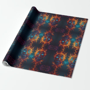 Papel De Presente Fogo dos deuses