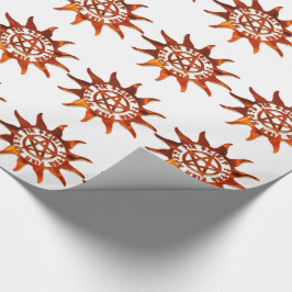 Papel De Presente Fogo Wicca Sun & Pentacle