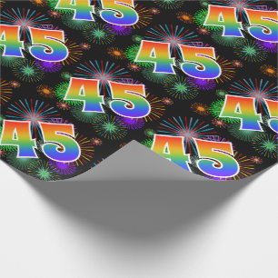 Papel De Presente Fogos de Artifício Coloridos + Evento de Padrão Ar