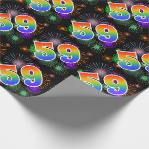 Papel De Presente Fogos de Artifício Coloridos + Evento de Padrão de