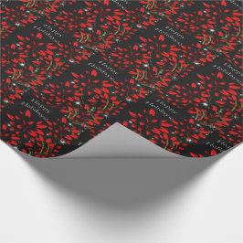 Papel De Presente Fogos de artifício de Poinsettia