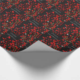 Papel De Presente Fogos de artifício de Poinsettia