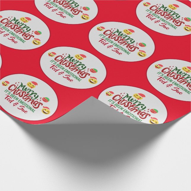 Papel De Presente Foi Emocional Natal Divertido Emoji (Ponta)