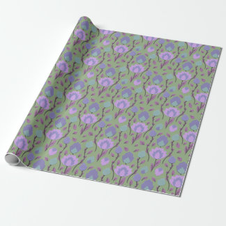 Papel De Presente Folclore Floral Moderno // Púrpura Mauve
