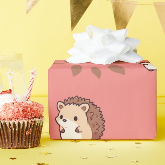 Papel De Presente Folga Cozy Caiu Cachorro Sem Costura Envolvendo Pa (Festa de aniversário)