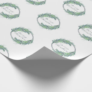 Papel De Presente Folha Azul Feriado Feriado de Natal/Férias