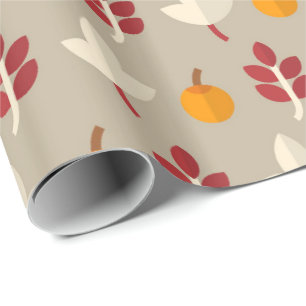 Papel De Presente Folha de apresentação do padrão sazonal Fall Fa