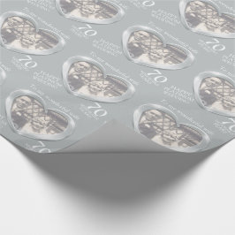 Papel De Presente Folha de fotos de aniversário de casamento de Plat