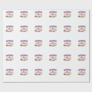 Papel De Presente Folha de Maçã-de-Maçã-Fantasma de Spooky Season