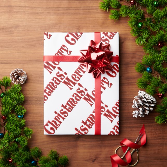 Papel De Presente Folha de Natal feliz (Presente de Natal)