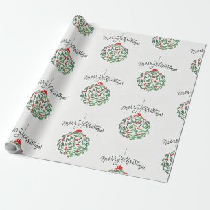 Papel De Presente Folha de Natal maravilhosa